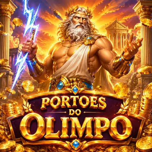 Capa do Gates of Olympus com Zeus e o cetro
